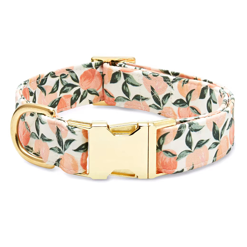 Soft Printed Peach Pet Collar