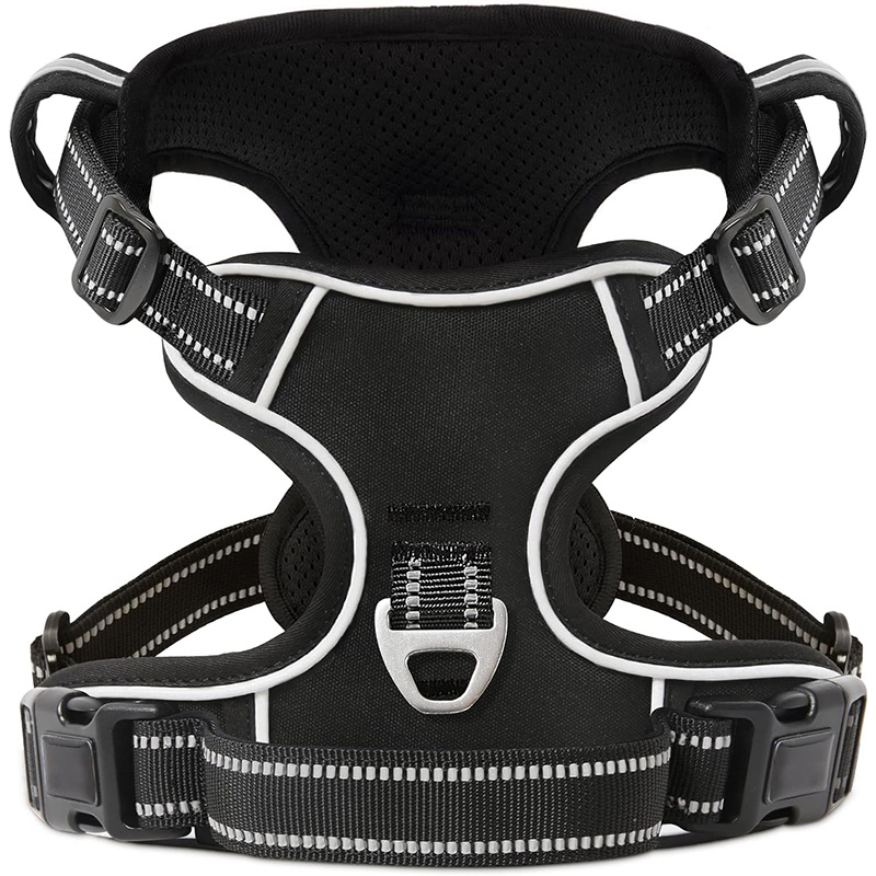 Adjustable Reflective Pet Harness with Dual D-Rings