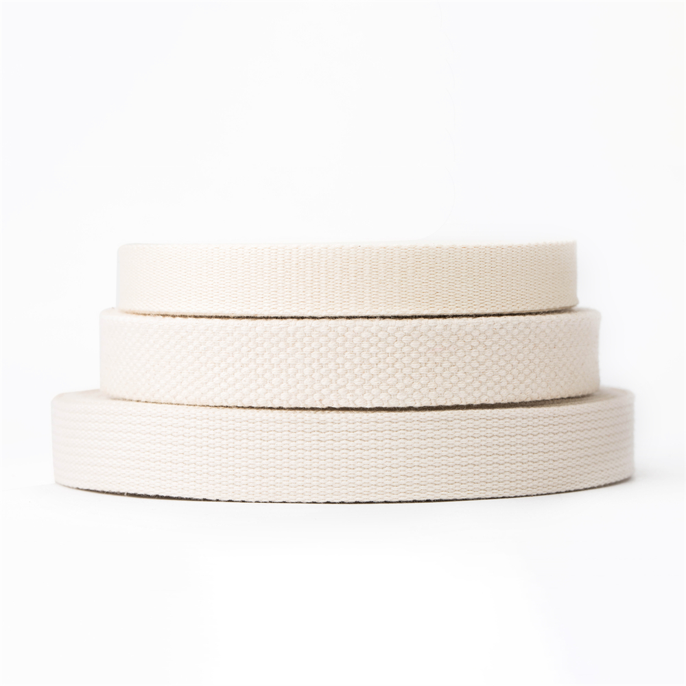 Custom Sustainable Natural Organic Cotton Webbing Ribbon Strap